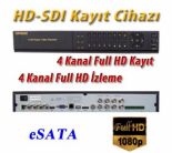 4 Kanal HD-SDI 1080P Full HD Kayıt Cihazı